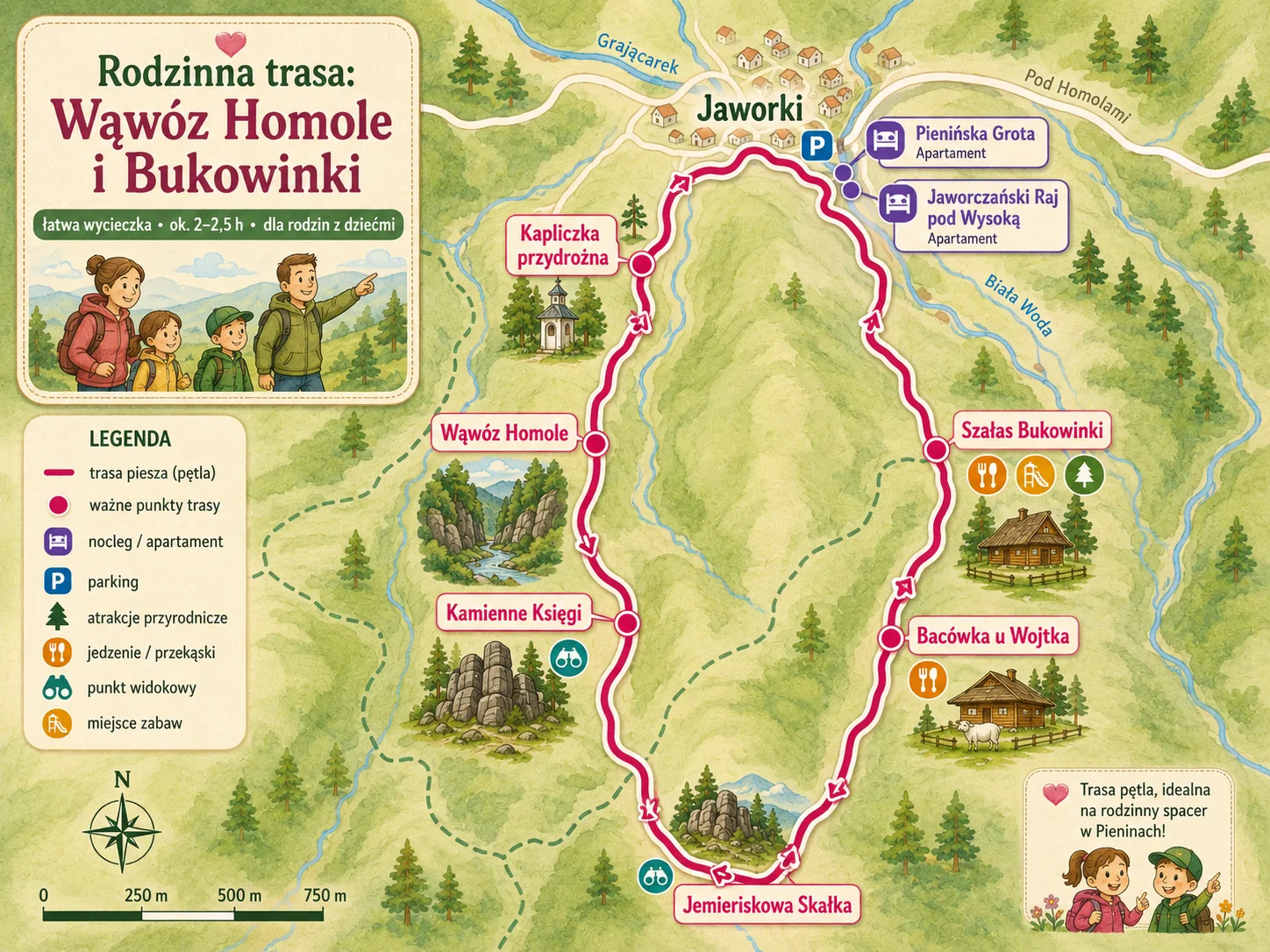 Wąwóz Homole w Jaworkach – trasa przez skalny wąwóz w Małych Pieninach