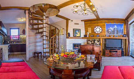 Położenie apartamentu w Szczawnicy - Widok z nad Wąwozu Homole