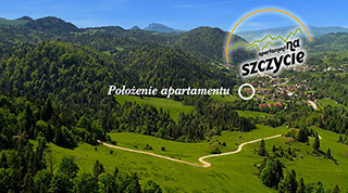 Położenie apartamentu w Szczawnicy - Widok z nad Wąwozu Homole